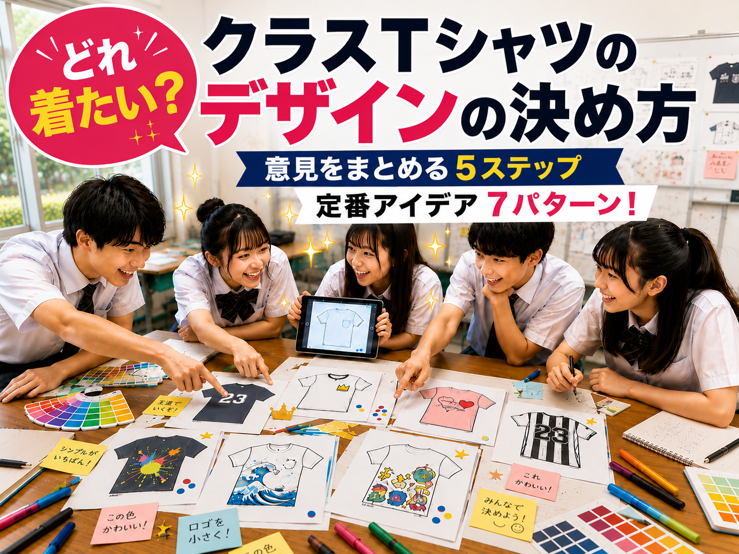 クラスTシャツのデザインの決め方