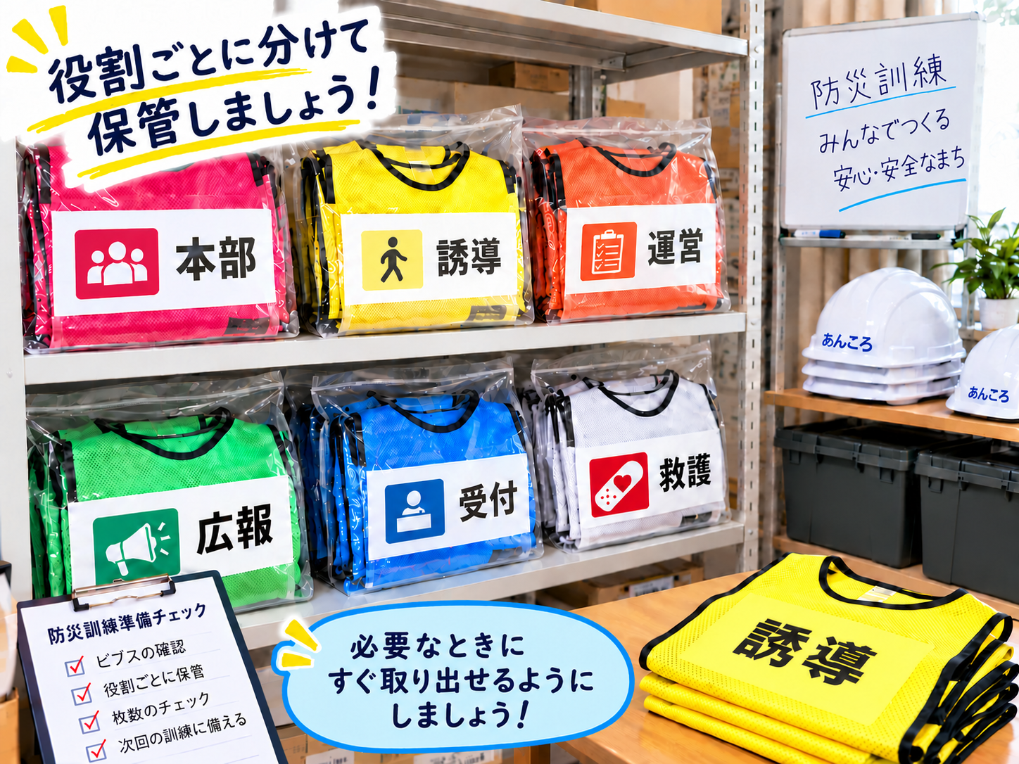 防災訓練用オリジナルベストの作り方まとめ