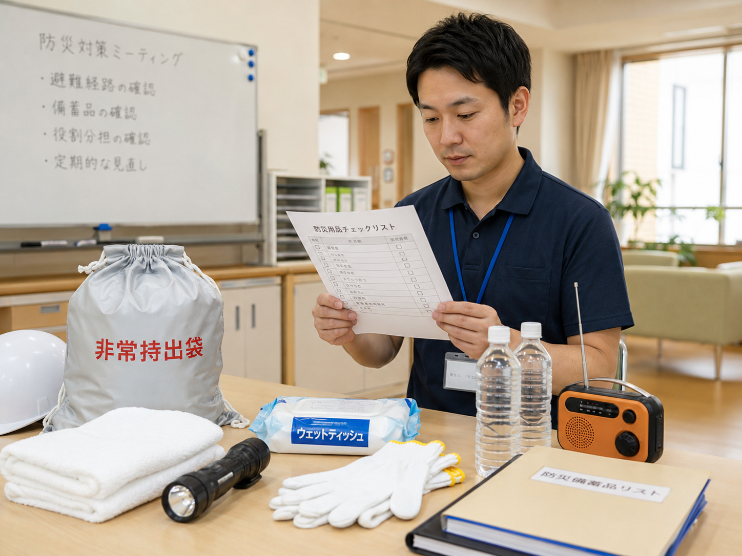 企業・介護施設・自治体向け防災グッズの活用イメージ