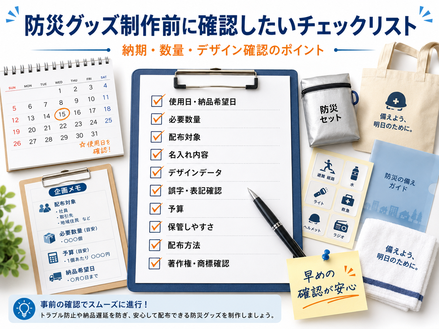 防災グッズ制作前に確認したいチェックリスト